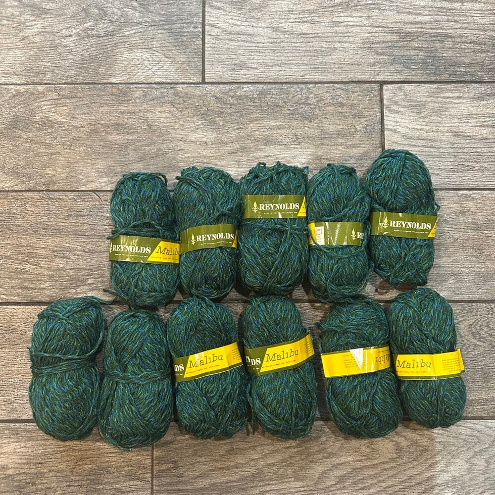 Vintage Reynolds MALIBU‎ Yarn Wool/Nylon blend Lot of 11